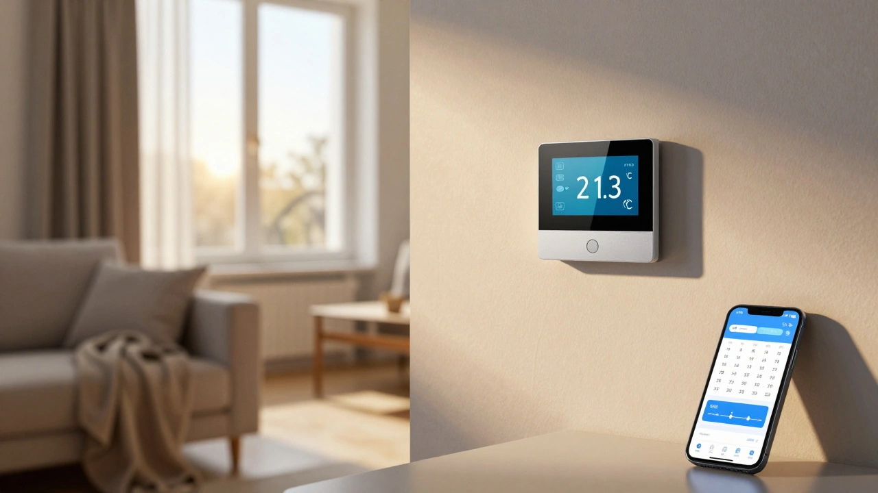 Intelligente Heizungssteuerung: Digitale Thermostate im Wohnhaus - Energie sparen mit Smart-Home-Technik