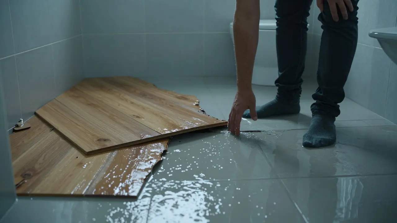 Wasserschaden im Badezimmer durch mangelhafte Arbeit