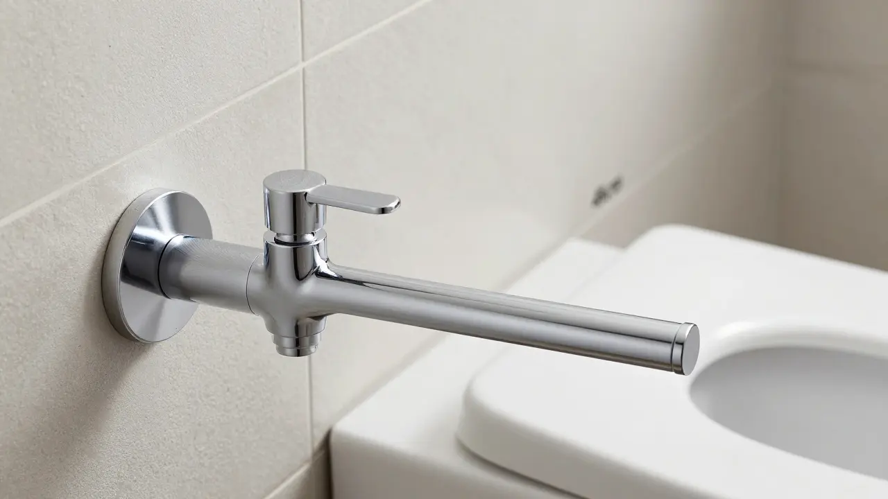 Nahaufnahme von ergonomischen Haltegriffen und Thermostatarmatur in einem sicherheitsoptimierten Bad.