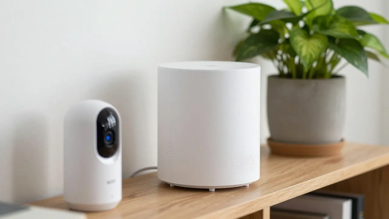 Smart Home-Zentrale und Bewegungsmelder für Sicherheit