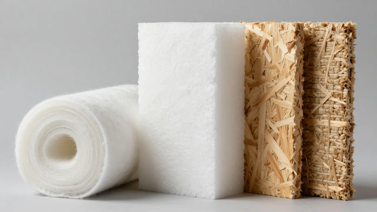 Vergleich von Mineralwolle, Polystyrol und Naturdämmstoffen im Studio