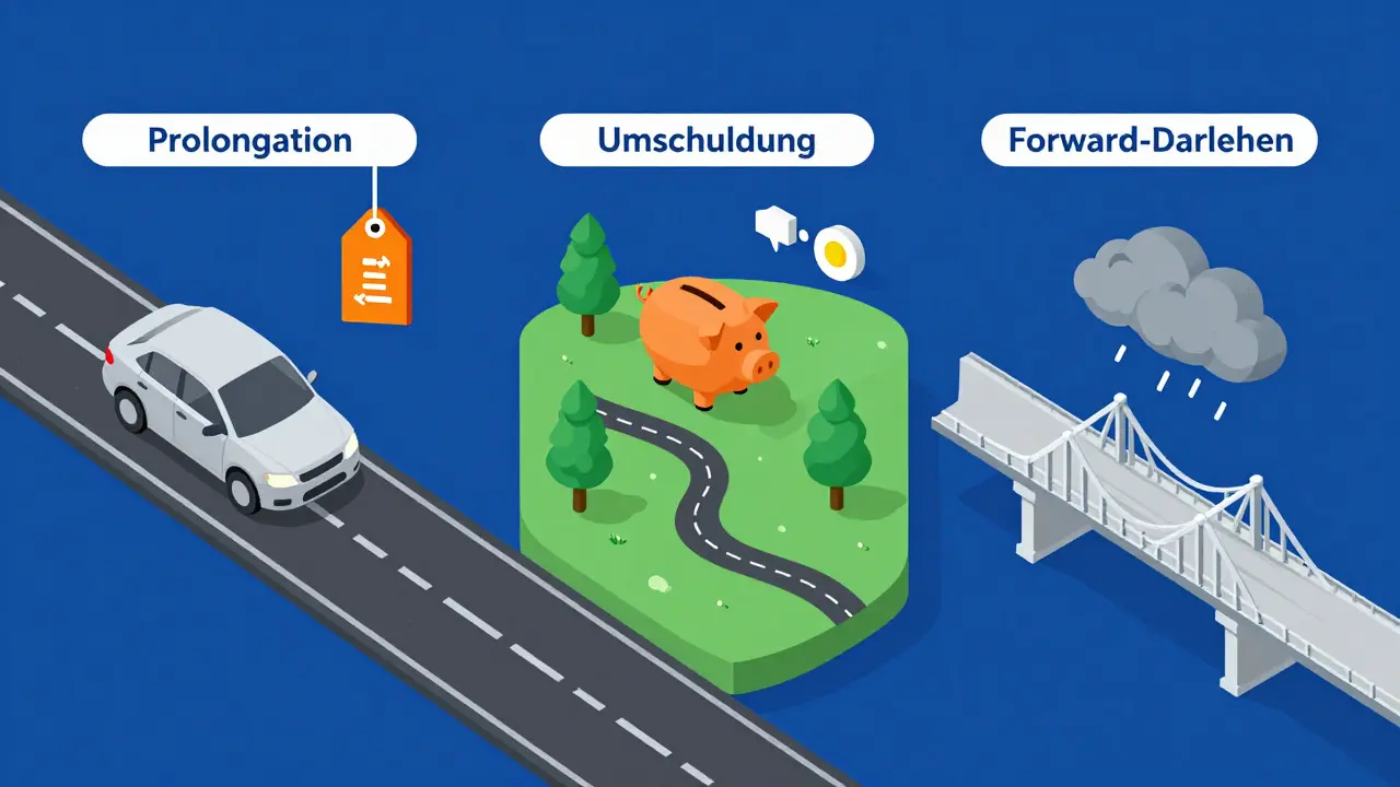 Drei Wege der Anschlussfinanzierung: Prolongation, Umschuldung, Forward
