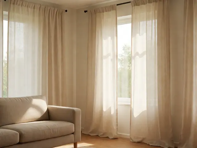 Vorhänge und Gardinen im Wohnzimmer: Material, Farbe & Stil richtig wählen