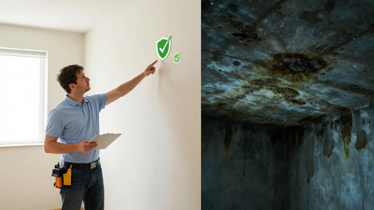 Vergleich: Sichere Inspektion vs. versteckte Schimmelgefahr
