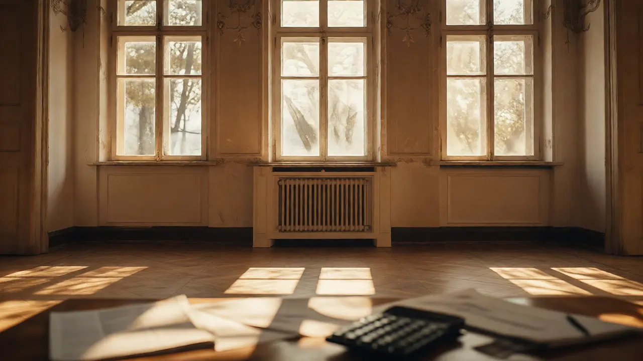 Renoviertes Interieur eines Denkmals mit historischen Details